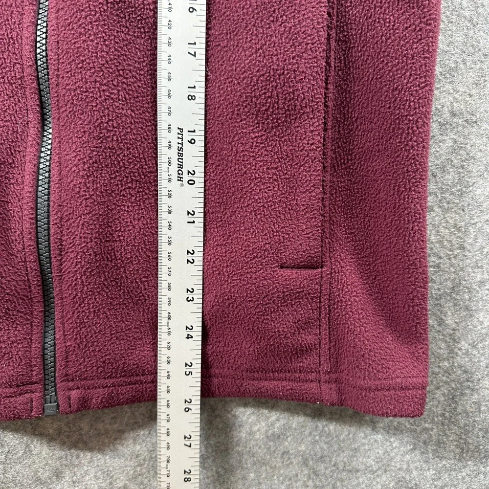 The North Face Fleece Jacket‎ Mens Small Maroon Pine Cone Print Full Zip Denali